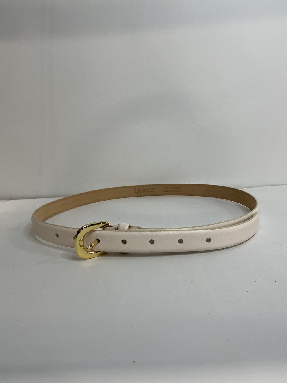 Sofia European Leather Skinny Belt